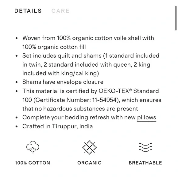 NWOT QUINCE Organic Cotton Stripe Stitch Quilt Set King/Cal King Light Grey 7225 - Picture 2 of 10